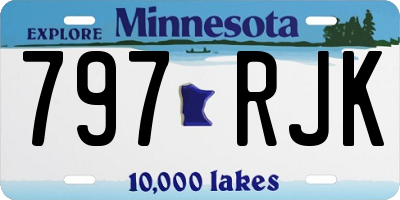 MN license plate 797RJK