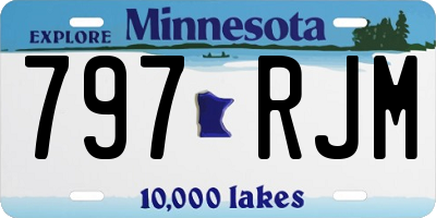 MN license plate 797RJM