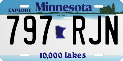 MN license plate 797RJN