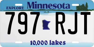 MN license plate 797RJT