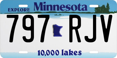 MN license plate 797RJV