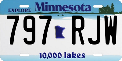 MN license plate 797RJW