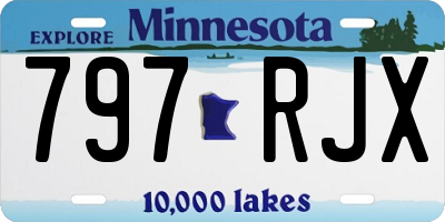 MN license plate 797RJX