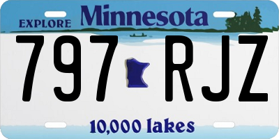 MN license plate 797RJZ
