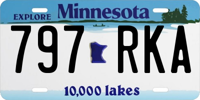 MN license plate 797RKA