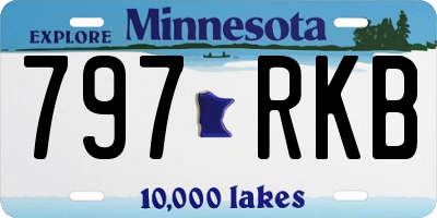 MN license plate 797RKB