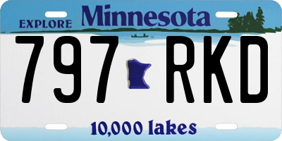 MN license plate 797RKD