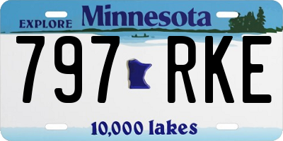 MN license plate 797RKE