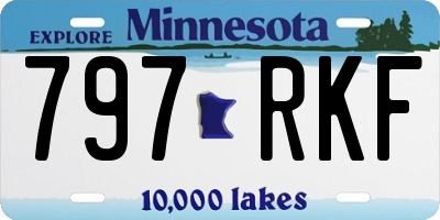 MN license plate 797RKF