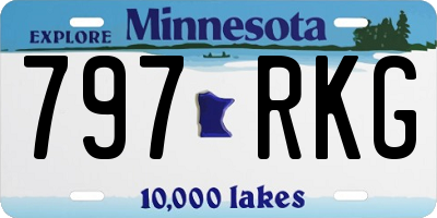 MN license plate 797RKG