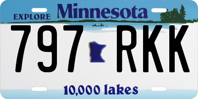 MN license plate 797RKK