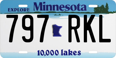 MN license plate 797RKL