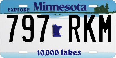 MN license plate 797RKM