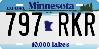 MN license plate 797RKR