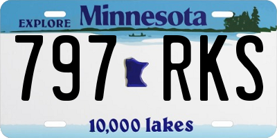 MN license plate 797RKS