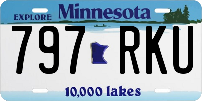 MN license plate 797RKU