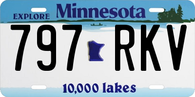 MN license plate 797RKV