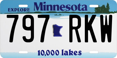 MN license plate 797RKW