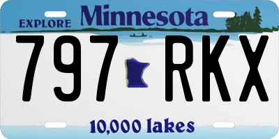 MN license plate 797RKX