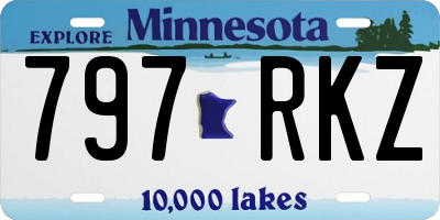 MN license plate 797RKZ