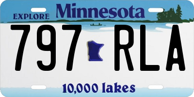 MN license plate 797RLA