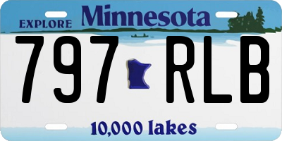 MN license plate 797RLB