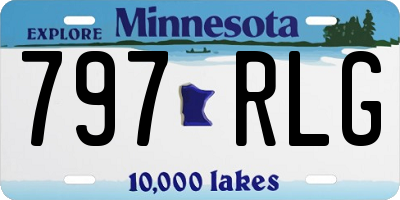 MN license plate 797RLG
