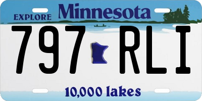 MN license plate 797RLI