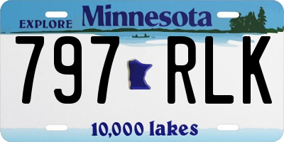 MN license plate 797RLK