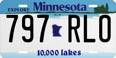 MN license plate 797RLO