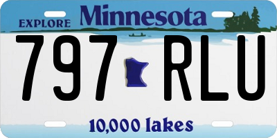 MN license plate 797RLU