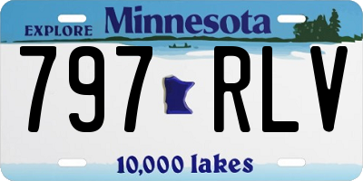 MN license plate 797RLV