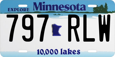 MN license plate 797RLW