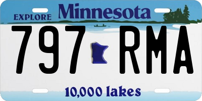 MN license plate 797RMA