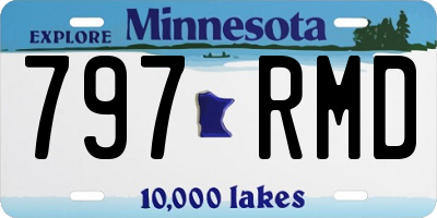 MN license plate 797RMD