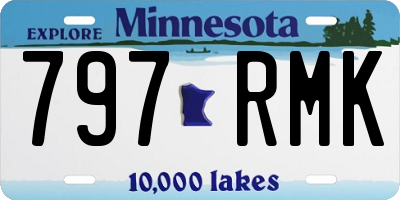 MN license plate 797RMK
