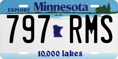 MN license plate 797RMS