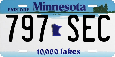 MN license plate 797SEC