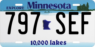 MN license plate 797SEF