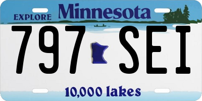 MN license plate 797SEI