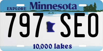 MN license plate 797SEO