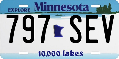 MN license plate 797SEV