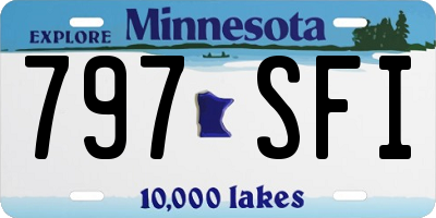 MN license plate 797SFI