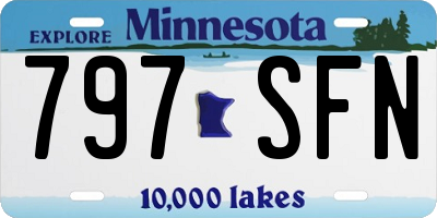 MN license plate 797SFN