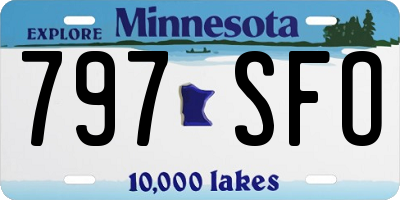 MN license plate 797SFO