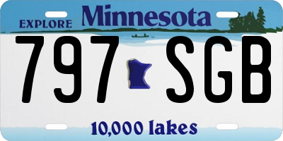 MN license plate 797SGB