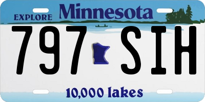 MN license plate 797SIH