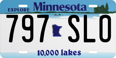 MN license plate 797SLO