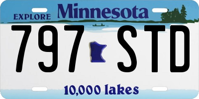 MN license plate 797STD
