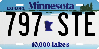 MN license plate 797STE